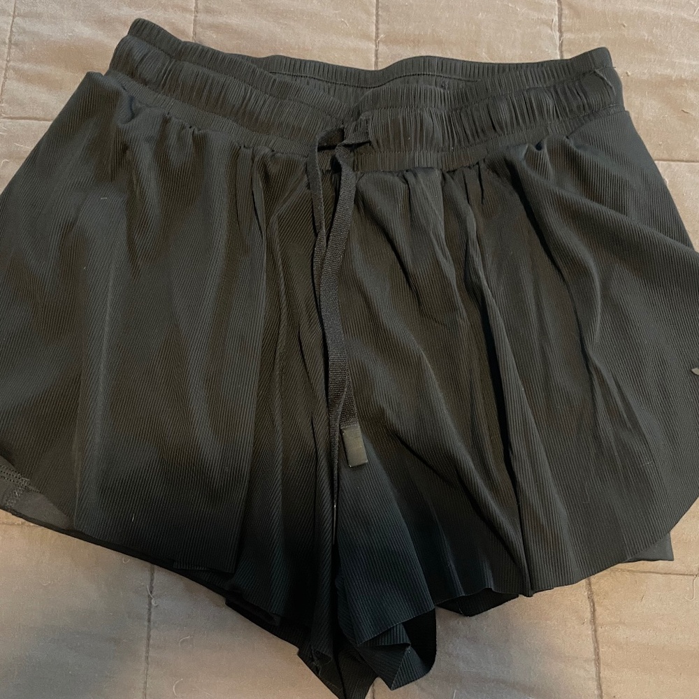 Women's Double Layer Run Shorts 2.5" - JoyLab™ Black size small